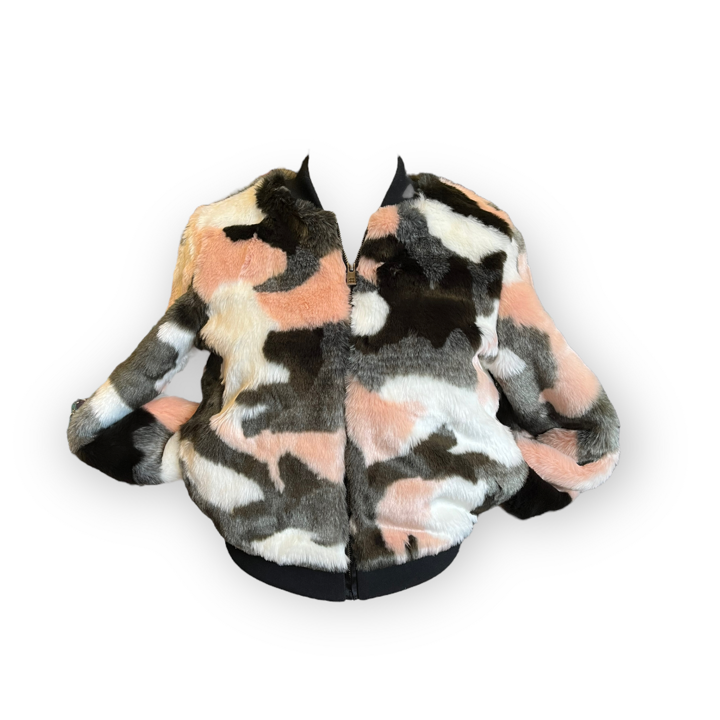 Sweaty Betty Pink Camouflage Fluffy Jacket