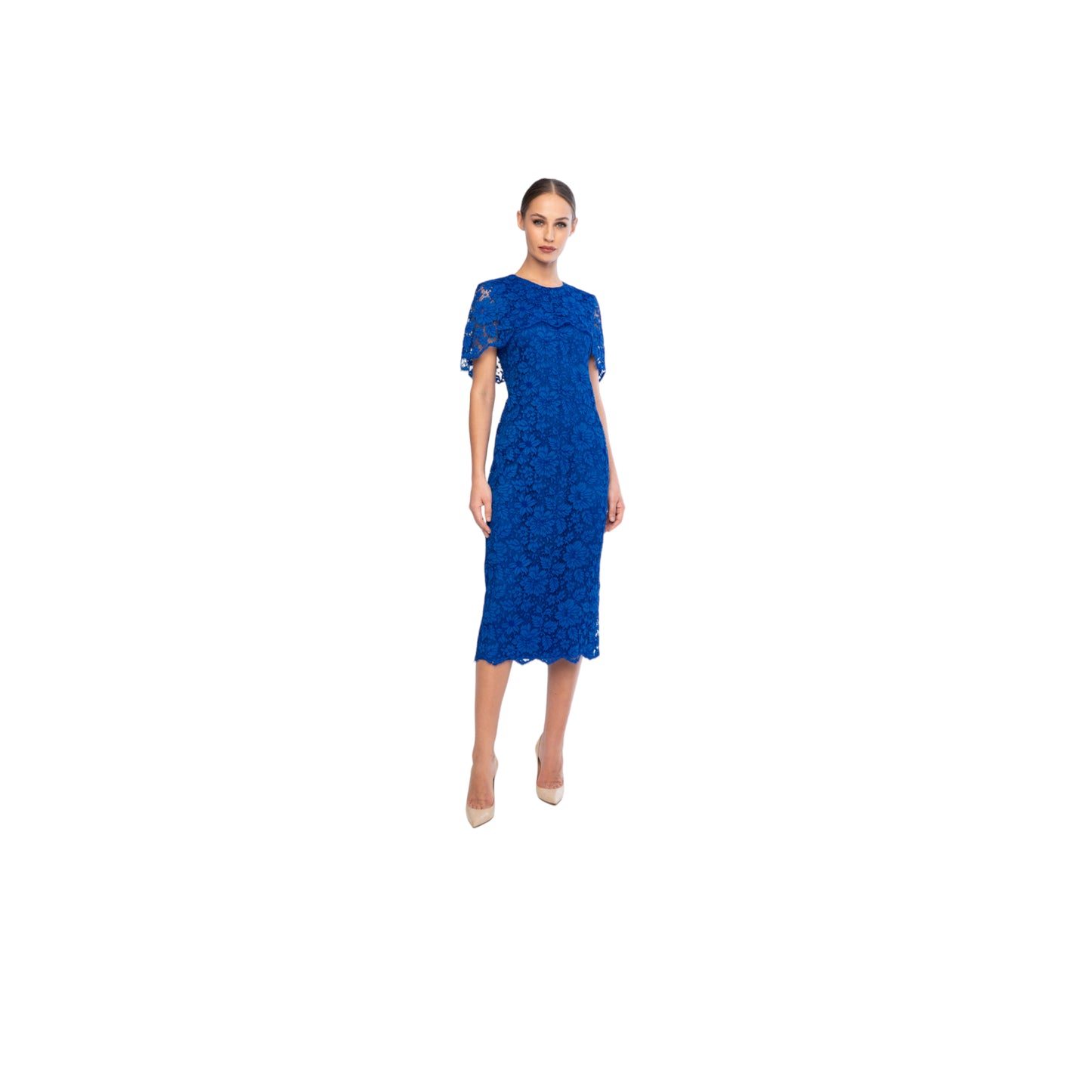 CURRENT SEASON Louise Kennedy Cobalt Blue Lace Dress