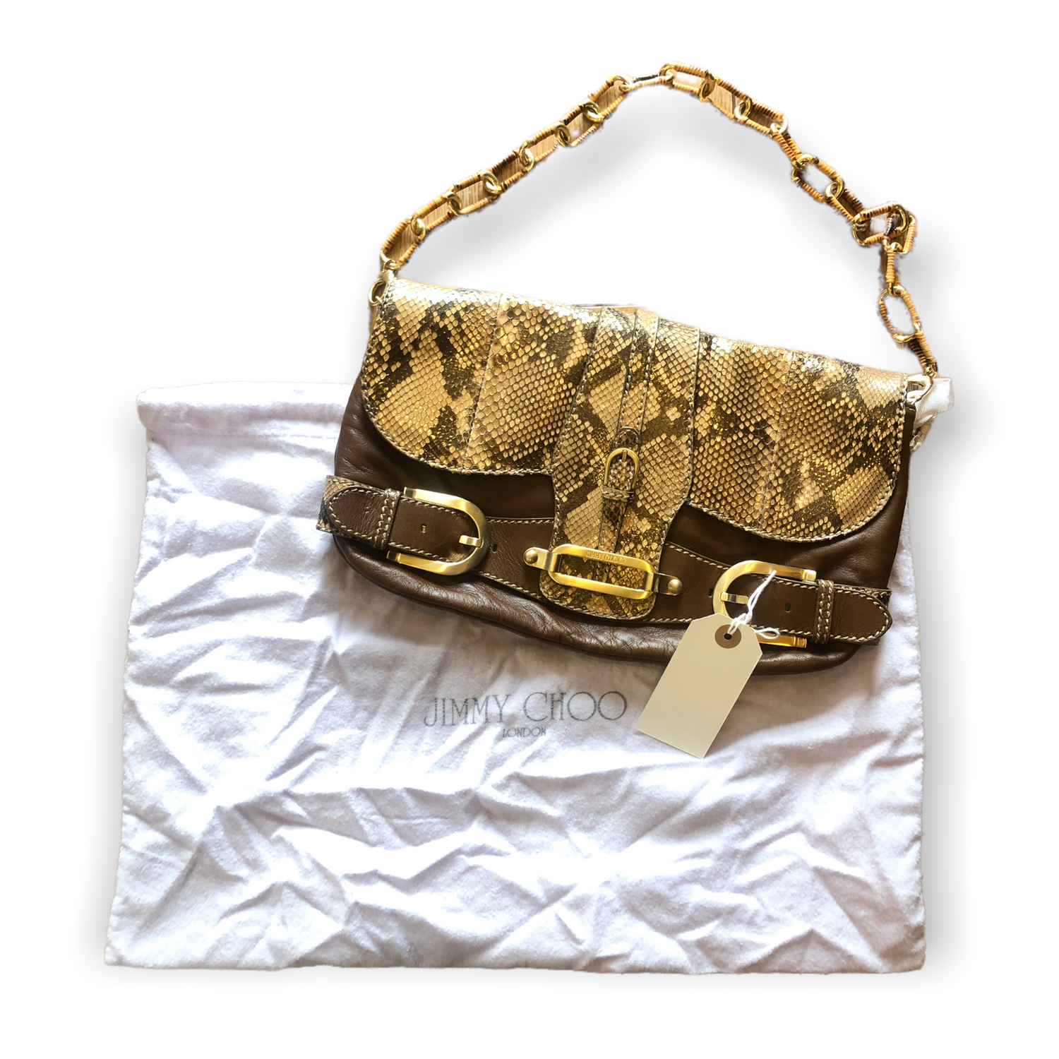 Jimmy choo snakeskin online bag