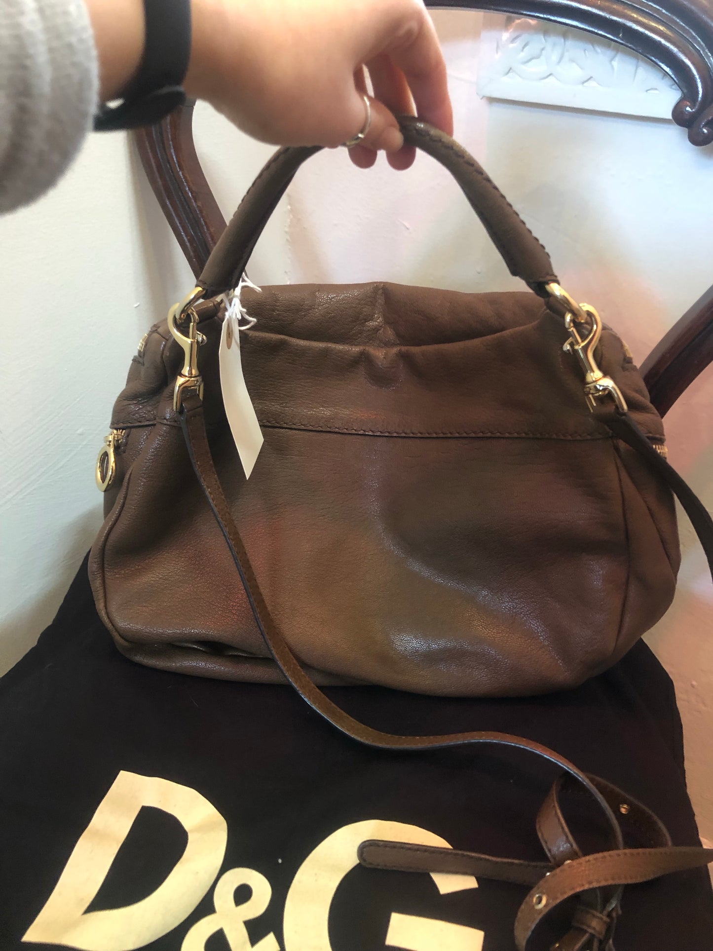 Brown Leather D&G Bag