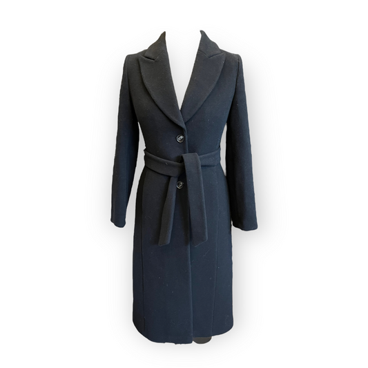 Whistles Black Wool Blend Coat