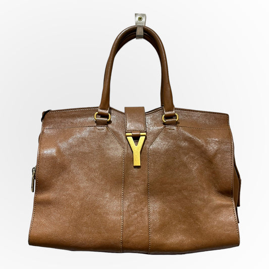 YSL Tan 'Cabas' Bag