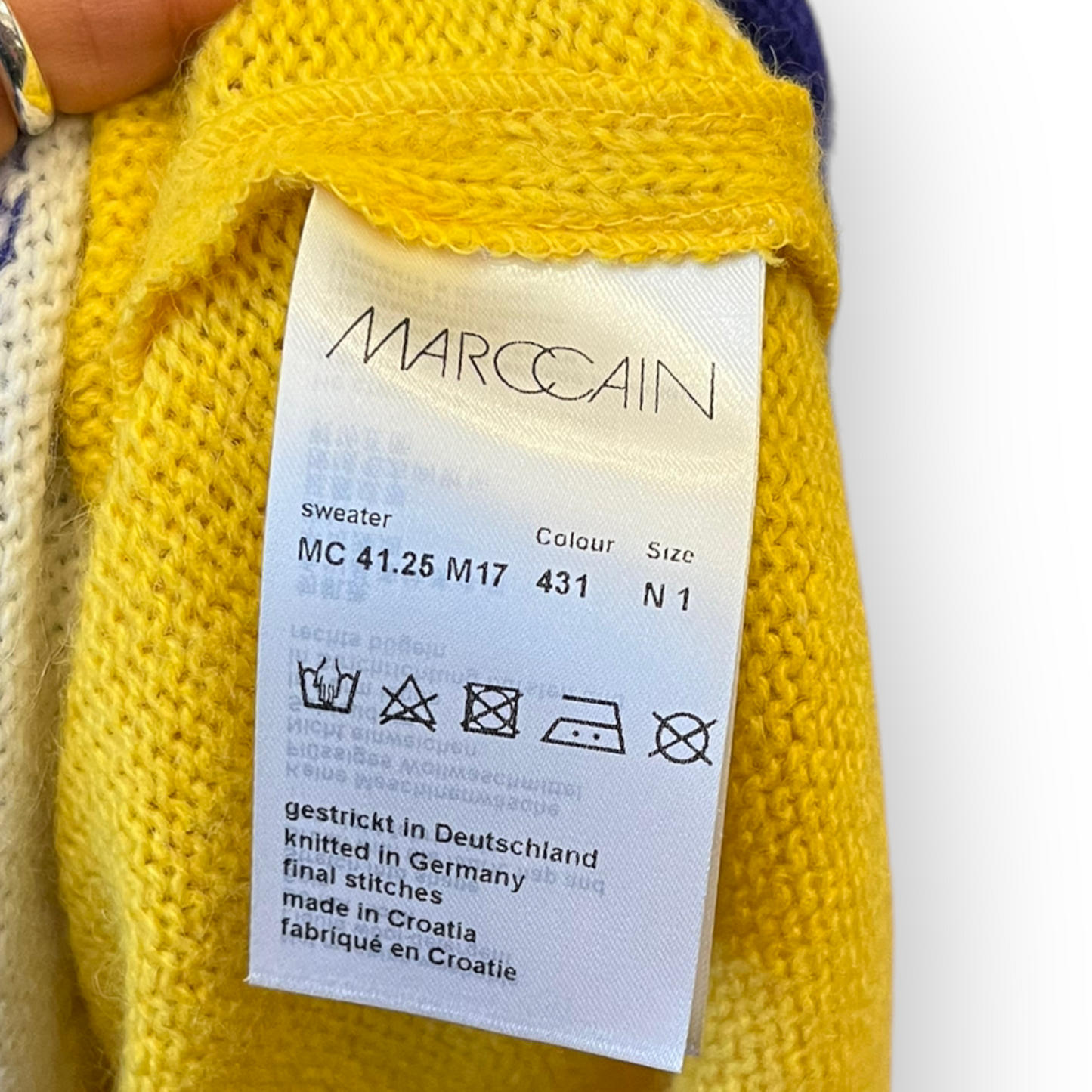 Marc Cain Yellow and Purple Sweater