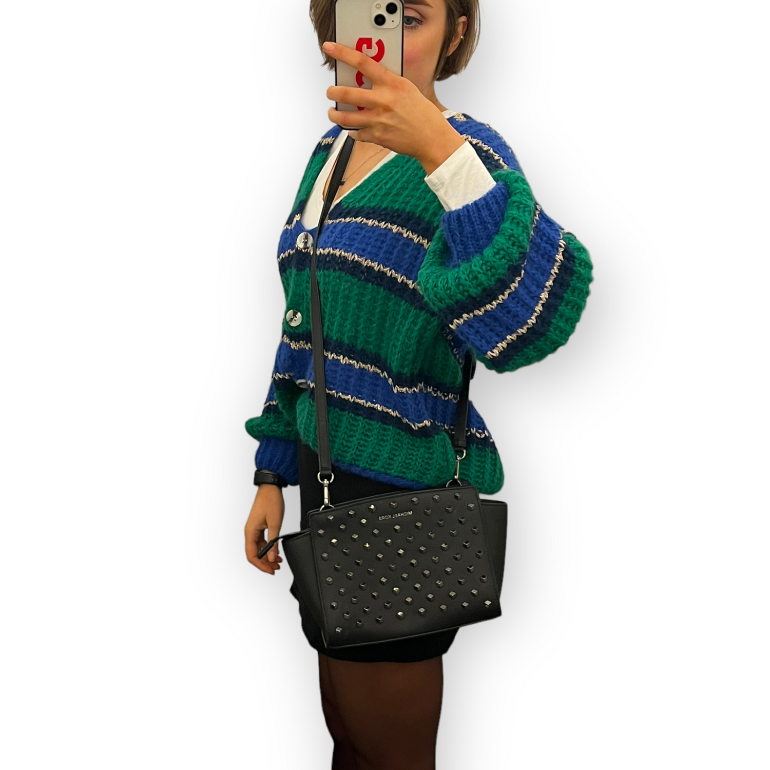 Black studded MK sales bag