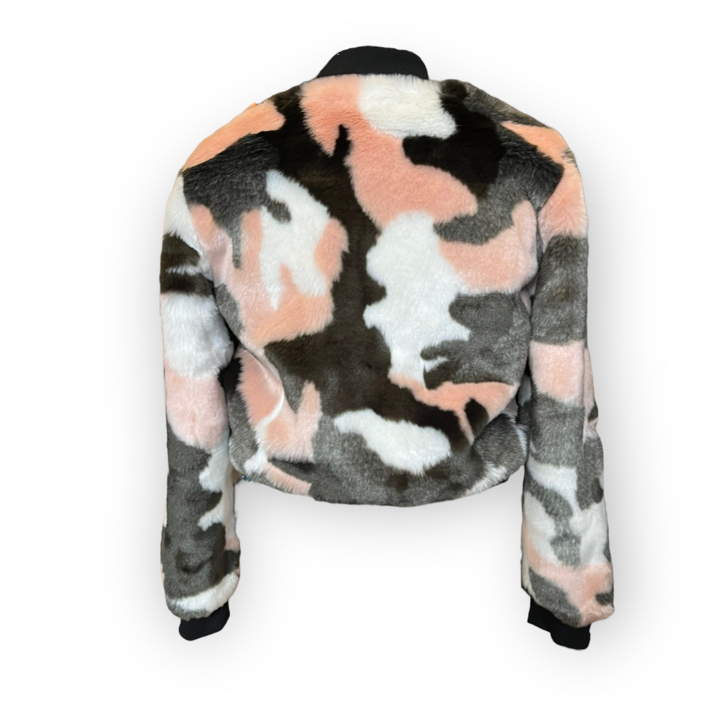Sweaty Betty Pink Camouflage Fluffy Jacket