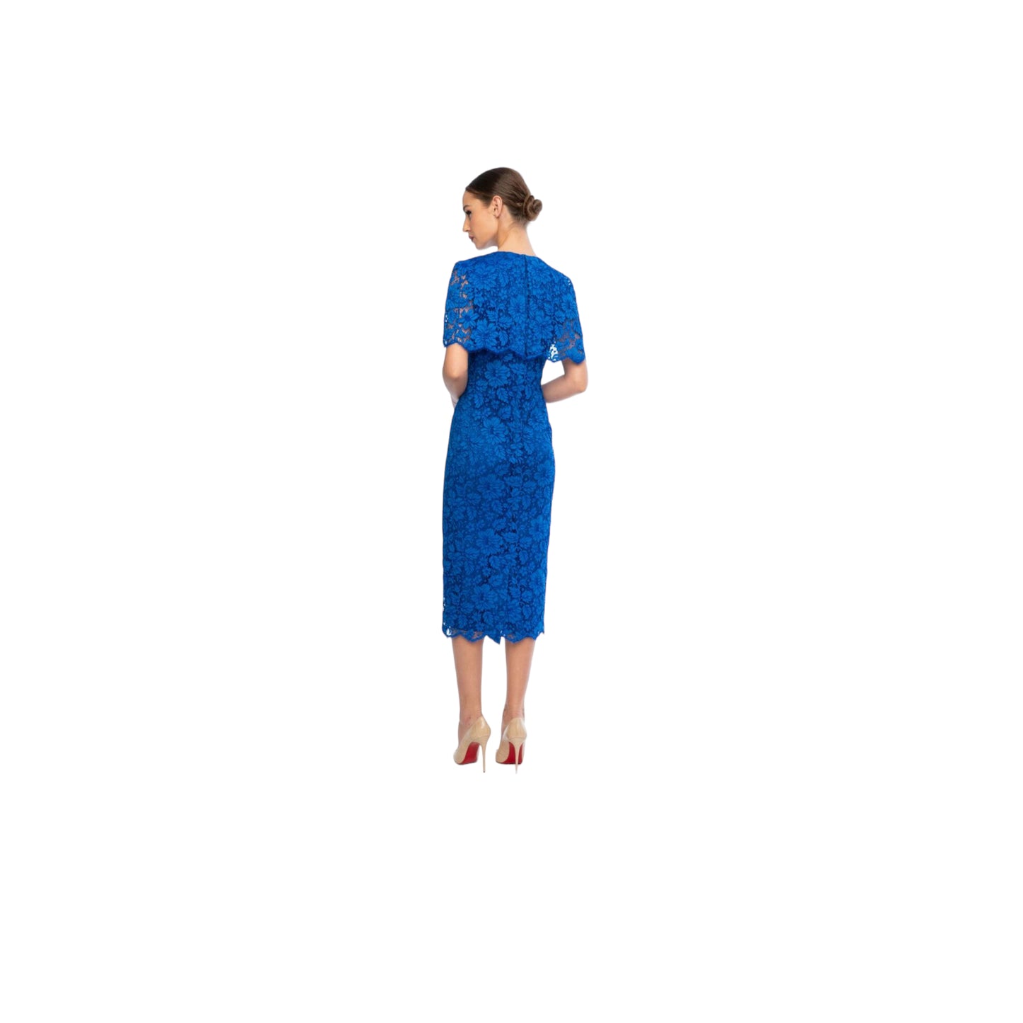 CURRENT SEASON Louise Kennedy Cobalt Blue Lace Dress